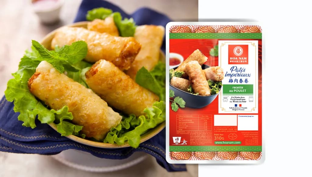 Hoa Nam Pâtés Impériaux Recette au Poulet (Springrolls / Chả Giò Gà / Frühlingsrollen mit Hähnchenfleisch).