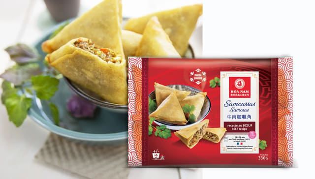 Hoa Nam Samoussas Samosas Bœuf (Beef Samosas / Rindfleisch-Samosas mit Curry).