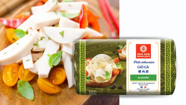 Nam Giò Gà (Pâté vietnamien au poulet / Hähnchen-Art).