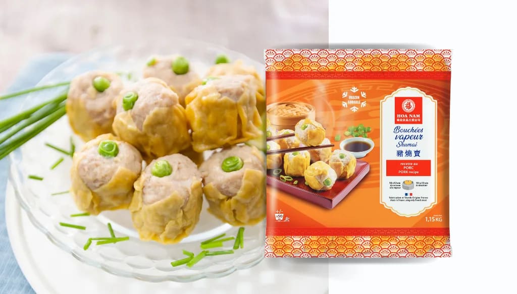 Hoa Nam Bouchées Vapeur Shumai Porc (Pork Dim Sum / Siêu Mại / Shumai mit Schweinefleisch)