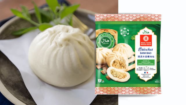 Hoa Nam Brioches Bánh Bao Poulet Halal (Halal Chicken Steamed Buns / Bánh Bao Gà Halal).
