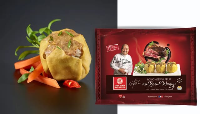 Hoa Nam Bouchées Vapeur au Bœuf Wagyu (Wagyu-Rindfleisch Dim Sum / Shumai mit Wagyu-Rind) aus der edlen Chef Taku Kollektion.
