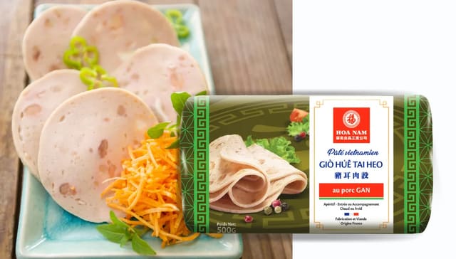 Giò Huế Tai Heo (Pâté vietnamien au porc GAN / Hue-Style mit Schweineohren).