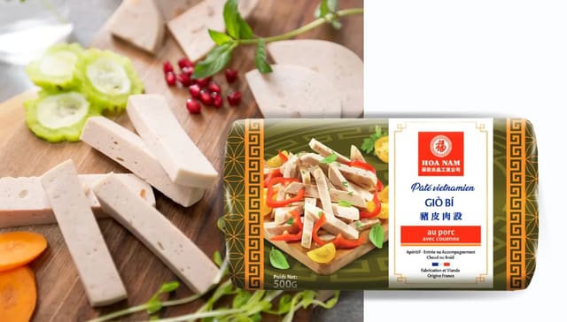 Hoa Nam Giò Bì (Pâté vietnamien au porc avec couenne / Schweinefleisch-Art mit Schweineschwarten).