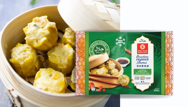 Hoa Nam Bouchées Vapeur Shumai Poulet Halal (Halal Chicken Dim Sum / Shumai mit Hähnchenfleisch Halal).