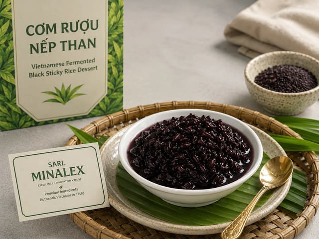 SARL Minalex Cơm Rượu Nếp Than (fermented black/violet glue/Vietnamese milk rice liqueur snack)