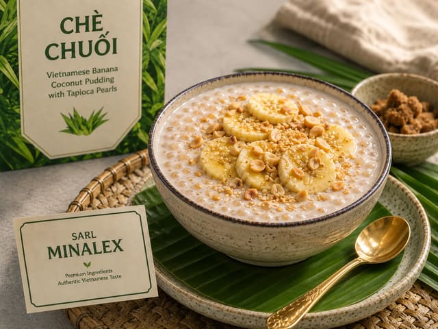 Chè Chuối (Vietnamese banana coconut pudding with tapioca pearls)