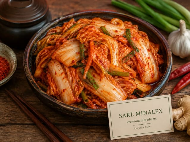 Kim Chi (fermented, spicy Asian Chinese cabbage by Korean type)