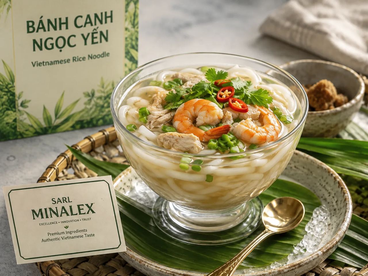 Bánh Canh Ngọc Yến (Thick Vietnamese Tapioka Rice Nudles / “Vietnamese Udon Nudles”)