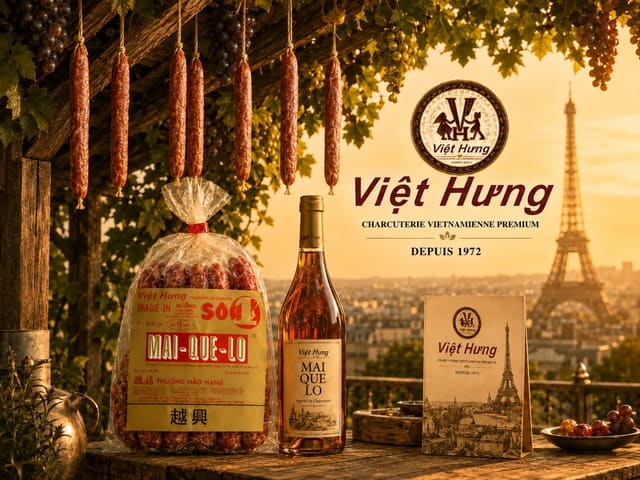 Viet Hung Lạp Xưởng Mai Quế Lộ (Traditional sweet-spicy pork sausage by Chinese)
