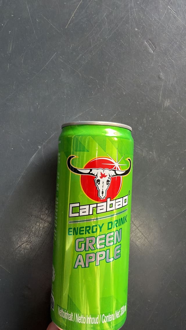 Carabao energy drink green apple flavor