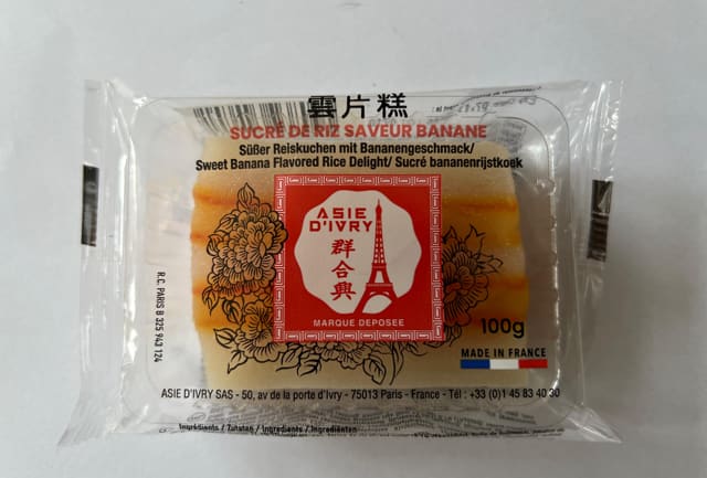 Banana flavored rice cake